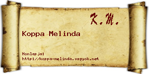 Koppa Melinda névjegykártya