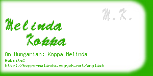 melinda koppa business card